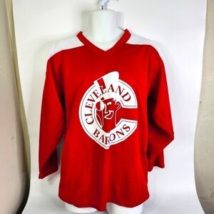 Cleveland Barons Hockey Jersey #46 Men Size Small Red White
